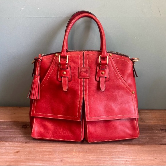 Dooney & Bourke Handbags - Dooney & Bourke Italian Vacchetta leather Florentine Clayton Satchel Bag